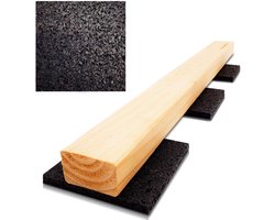 Waterbestendige rubberen terraspads 90 x 90 mm - 100 stuks voor perfecte terrasconstructie