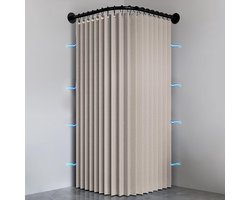 Waterdicht Douchegordijn Beige - Inclusief Haken - Wasbaar en Vouwbaar