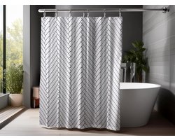 Waterdicht douchegordijn met zijdeglans, wasbaar en schimmelwerend