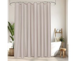 Waterdicht Douchegordijn - Zandkleur - 180 x 180 cm - Textiel