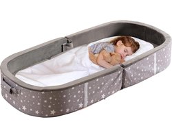 Waterdicht Draagbaar Kinderbed Peuters - Vloerbed Reisbed Matras - Opvouwbaar Camping Diep Grijs Kinderbed