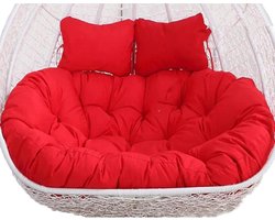 Waterdicht Outdoor Hangmat Swing Stoel Kussen voor 2 Personen Verdikt Patio Hangende Eierstoel Vervanging Zitting met Afneembare Cover Duurzaam Hangstoel Kussen Weerbestendig Kussen Alleen