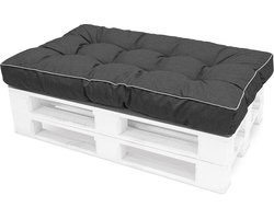 Waterdicht Pallet Kussen 120x80 cm - Afneembare & Wasbare Hoes - UV-Bestendig Zitkussen Zwart
