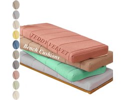 Waterdicht Raamzitkussen Teddywol - Dik Bankkussen Schuim voor Binnen en Buiten Terrasmeubels (Blauw)