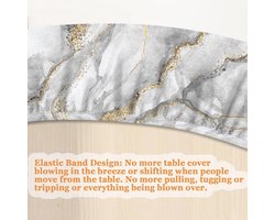 Waterdicht rechthoekig tafelkleed met houten plank print - Vlekbestendig en elastische rand voor binnen en buiten gebruik