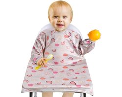 Waterdicht Slabbetje met Mouwen voor Baby's en Peuters - Voedingsschort voor Jongens en Meisjes - Geschikt voor Kinderstoelen
