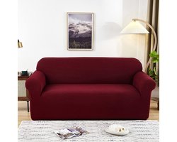 Waterdichte bankhoes, stretch bankhoes met volledige hoes, polyester bankhoes, huishoudstof hoes met volledige hoesstof, eenpersoonsstoel,90-140cm，Wijnrood