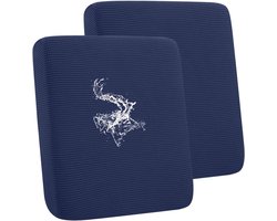 Waterdichte bankkussens - Stoelhoezen wasbaar - Bescherming meubels - TPU waterdichte laag - 2 stuks - Marineblauw