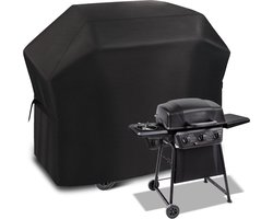 Waterdichte BBQ Grill Cover 132x66x109 CM - 420D Oxford Stof - Outdoor Barbecue Hoes met klittenband - Winddicht en UV Bestendig - Zwart