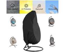 Waterdichte Beschermhoes voor Hangstoel van Rotan – Stofbestendige Hoes voor Tuin- en Buitengebruik – Geschikt voor Hangstoelen en Schommelstoelen – Afmeting 190x115 cm – Zwart