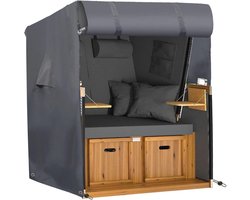 Waterdichte Beschermhoes voor Strandkorf - Oxford 600D, Winterbestendig, Grijs, 135 x 105 x 175/140 cm