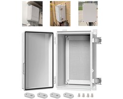 Waterdichte Elektrische Kast van ABS Plastic, 30 x 20 x 15 cm, Industriële Behuizing voor Muurmontage, IP67 Bescherming, Geschikt voor Buitengebruik