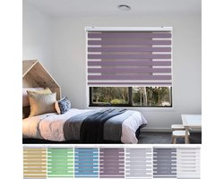 Waterdichte Jaloezieën - Plissé Gordijnen - Privacy en Zonwering - Eenvoudige Installatie - 100 x 350 cm - Paars