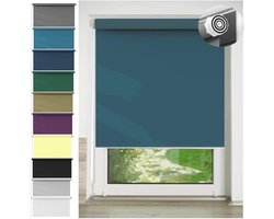 Waterdichte Jaloezieën - Raambekleding Gordijn - Zon En Inkijk - Boren Niet Nodig - 40 x 100 cm - Marineblauw