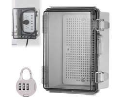Waterdichte Junctiekast IP66 voor Buiten, Opbouw Verdeeldoos van ABS, Transparante Elektrische Behuizing met Toebehoren en Bescherming tegen Weerselementen