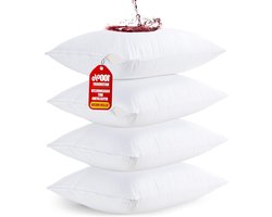 Waterdichte Kussenhoezen - Kussenbeschermers Ritssluiting - Bed Dicht Houden - Anti Bedwantsen - 40 x 80 cm - Wit