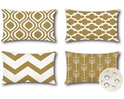 Waterdichte kussenhoezen - set van 4 - 40 x 60 cm - polyester