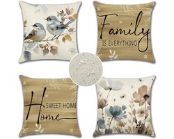 Waterdichte kussenhoezen - set van 4 - 45 x 45 cm - polyester