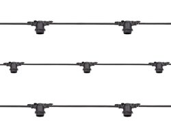 Waterdichte Lichtketting Buiten met 11 E27 Fittingen - 12,5 Meter Verlichtingssnoer IP65
