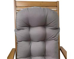 Waterdichte ligstoelkussens met hoes voor binnen en buiten, geschikt voor tuinbank en schommelstoel (110x50cm, grijze bladeren)