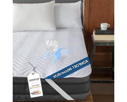 Waterdichte matrasbeschermer 140 x 200 cm anti-mijt incontinentie-onderlegger - boxspring bed & matras - ademend knisperend - Oeko-Tex gecertificeerd matrasbeschermer 140x200