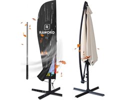 Waterdichte Parasolhoes 420D Oxford-stof 2,7 tot 3,4 m met Rits - Duurzaam en Scheurvast