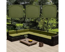 Waterdichte Patio Kussen Cover Vervanging Buitenkussen Slipcovers Voor L Sofa/Hoek Bank, Tuin Rotan Kussenhoezen Met Rits (3 pcs 65×33×10 cm,Grey Green)