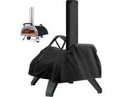 Waterdichte Pizzaovenhoes - Pizzaovenhoes Geschikt voor Ooni Karu 12 - 420D zilver gecoate stof - Draagtas - Regenhoes - Carry Cover - Beschermende Draagtas tegen Weersinvloeden - pizzaoven accessoires