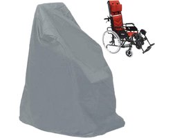 Waterdichte rolstoelhoes - Oxford stoffen rolstoelhoes, mobiele voertuighoes, bescherming tegen rolstoelopslag - UV-bescherming, stofbescherming, regenhoes voor buiten - grijs - 115x75x130cm