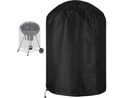 Waterdichte Ronde Barbecue Cover Rip-proof 420D Oxford Stof - Waterkoker BBQ - Anti-UV Grill Barbecue Cover Zwart (Φ70x96cm)
