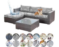 Waterdichte Rotan Kussenhoezen (1/2/3 Stuks) - Elastische Vervanging voor Buiten Bank Zitkussens - Tuinmeubelhoezen