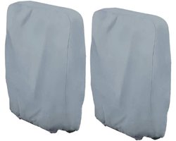 Waterdichte Stoelhoes - 2 Stuks - Tuinstoelhoes - Beschermhoes Tuinmeubelen - Hoes Voor Klapstoelen - Hoes Tuinmeubelen - Tuinstoel Hoes - 71x20/34x110cm - Voor Buiten In De Tuin, Balkon Of Terras - Grijs - 210D Oxford-doek - Waterdichte - Duurzaam