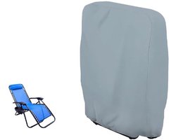 Waterdichte Stoelhoes - Beschermhoes Tuinmeubelen - Tuinstoel Hoes - Hoes Tuinmeubelen - Stoelhoes Tuinstoelen - Hoes Voor Klapstoelen - Weersbestendige Beschermhoes Stoel - Voor Buiten In De Tuin, Balkon Of Terras - 71x20/34x110cm - Grijs - Draagtas