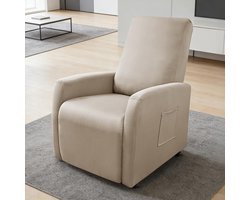 Waterdichte stoelhoes met zakken voor televisiestoel, stretchmateriaal, lichtmokka, bescherm je meubels tegen vlekken en slijtage