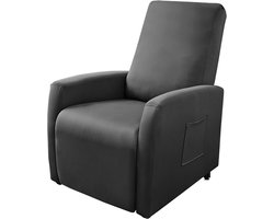 Waterdichte Stretch Stoelhoes voor Relaxfauteuil, 4-delige Set met 2 Zakjes, Geschikt voor Televisiestoelen in Donkergrijs