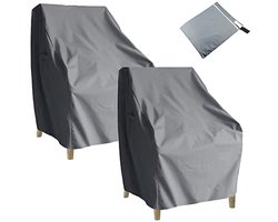 Waterdichte Terrasstoelhoes voor Hoge Rug Stoelen - Bescherm Covers voor Tuin en Veranda