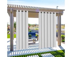Waterdichte tuin gordijnen voor patio en pergola - Zwarte thermische zonwering en privacygordijnen voor buiten en binnen, ideaal voor woonkamer en slaapkamer