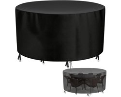 Waterdichte Tuin Tafel Cover van Oxford Stof, UV-bestendig, Winddicht en Scheurvast, Geschikt voor Rond 128 x 28 cm Tafel en Stoelen
