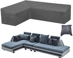 Waterdichte Tuinhoes voor L-vormige Lounge Bank en Hoek Terrasmeubels - Zwaar 420D Oxford