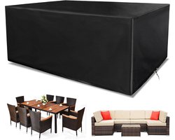 Waterdichte tuinmeubelhoes 250 x 200 x 90 cm | Heavy Duty Oxford-stof | Bescherming tegen UV, wind en regen | Rechthoekige buitentafel en -stoelen hoes
