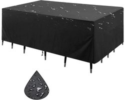 Waterdichte Tuinmeubelhoes Rotan Beschermhoes 250x210x90cm voor Tuinbank en Tafel