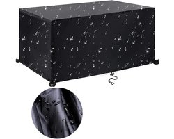 Waterdichte Tuinmeubelhoes - Terrasmeubelhoes Beschermhoes - Meubels Beschermen - Scheurbestendig Oxford Stof - 260 x 120 x 74 cm - Zwart