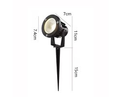 Waterdichte ultrafelle buitenlamp, landschap/tuin/landhuis/tuin schijnwerper, gazonlamp, landschapslamp, landschapsspot, geschikt voor tuinen, binnenplaatsen, gazons, muren, oprijlanen, boomverlichting (2 stuks - stijl 1)