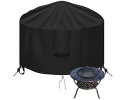 Waterdichte Vuurkorf Cover 80cm - Zwart, Anti-Uv en Duurzaam Oxford Stof