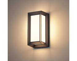 Waterdichte Wandlamp Buiten en Binnen 20W - IP65 - Zwart - Warm Wit Licht