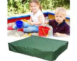 Waterdichte zandbakafdekking - 120x120x20Cm - Waterdichte - met trekkoord - zandbakhoes - geschikt ter bescherming van kinderspeelgoed - voor zandbak zwembad terras tuin - Groen