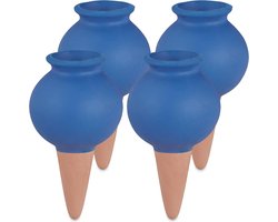 Waterdruppelaar voor planten set van 4 - kamerplanten en plantenbakken - druppelsysteem blauw