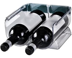 Waterfles-Organizer - Wijn-Organizer - Stapelbare-Plastic-Transparante-Keuken-Opslag-Organizer-Water-Beer-Flessenhouder-Rek-voor-Home-Display