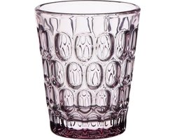 Waterglas Optic Pink - Cote Table - Set van zes stuks - Zes roze glazen