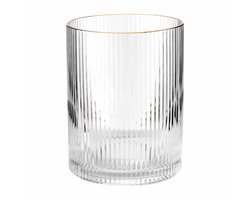 Waterglas vtwonen with Gold Rim Clear 340 ml (Set van 4)